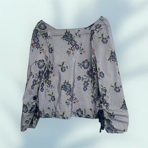 Laundry By Shelli Segal Blue Floral Blouse
 Size 8 ~ Summertime or Spring